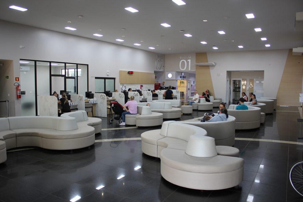 Recepção do Centro Clínico Itamed, em Foz do Iguaçu